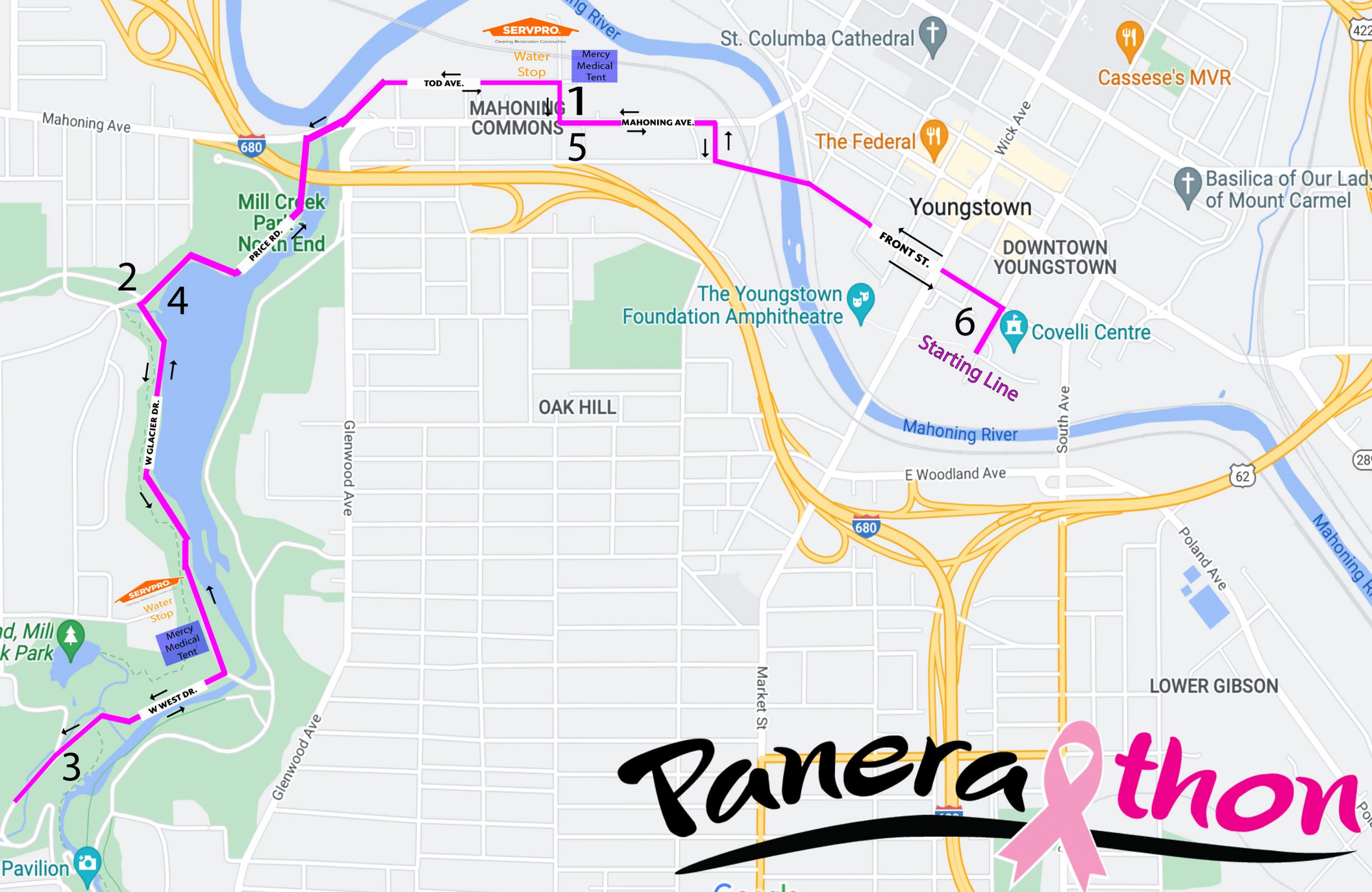 Panerathon 10k Public route map